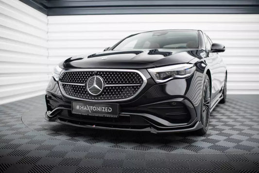 Maxton Design Frontlippe V.2 für Mercedes-Benz E AMG-Line W214 Hochglanz schwarz – Ansicht 1