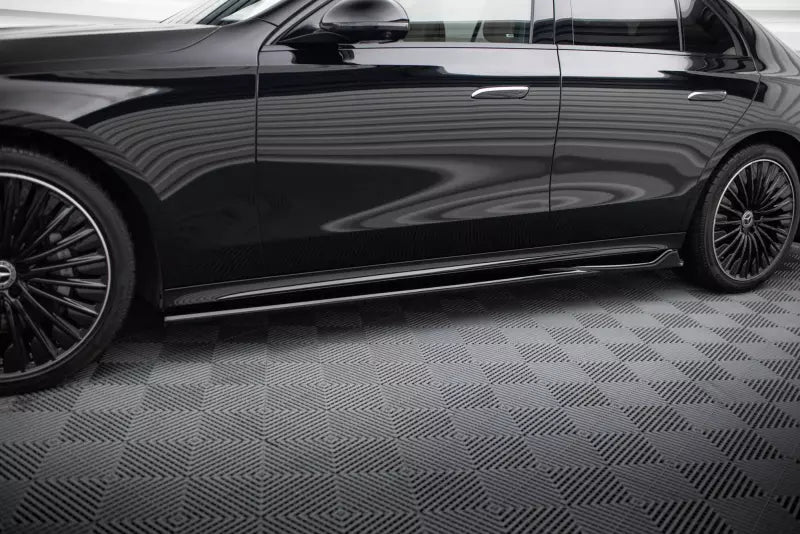 Maxton Design Seitenschweller (Paar) für Mercedes-Benz E AMG-Line W214 Hochglanz schwarz – Ansicht 1