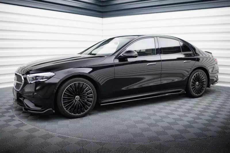 Maxton Design Seitenschweller (Paar) für Mercedes-Benz E AMG-Line W214 Hochglanz schwarz – Ansicht 2
