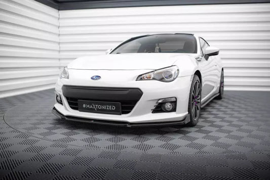 Maxton Design Frontlippe V.1 + Flaps für Subaru BRZ Hochglanz schwarz – Ansicht 1