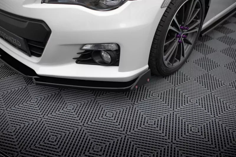Maxton Design Frontlippe V.1 + Flaps für Subaru BRZ Hochglanz schwarz – Ansicht 3