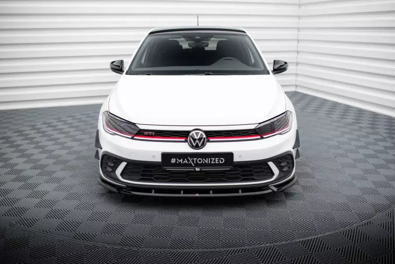 Maxton Design Frontlippe V.2 für Volkswagen Polo GTI Mk6 Facelift Hochglanz schwarz – Ansicht 2