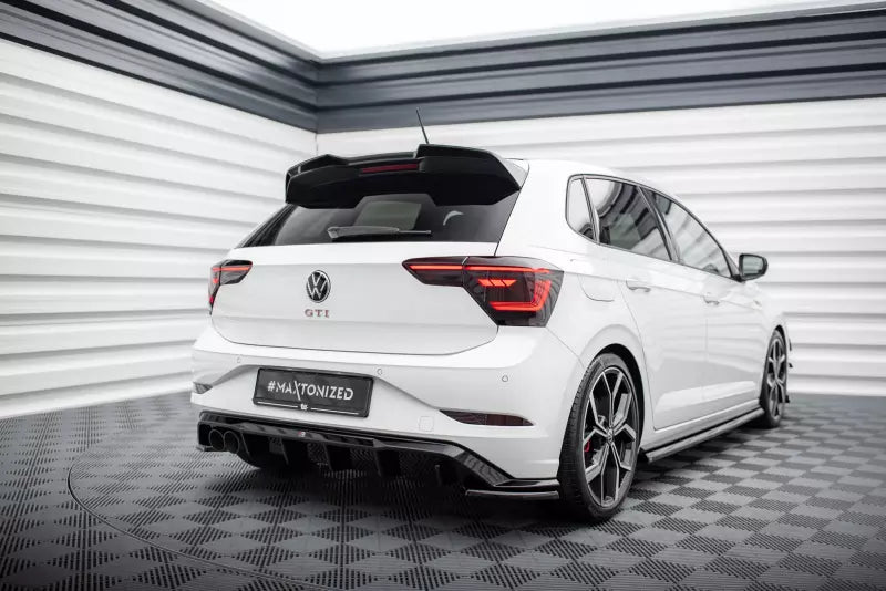 Maxton Design Diffusor Flaps für Volkswagen Polo GTI Mk6 Facelift Hochglanz schwarz – Ansicht 3