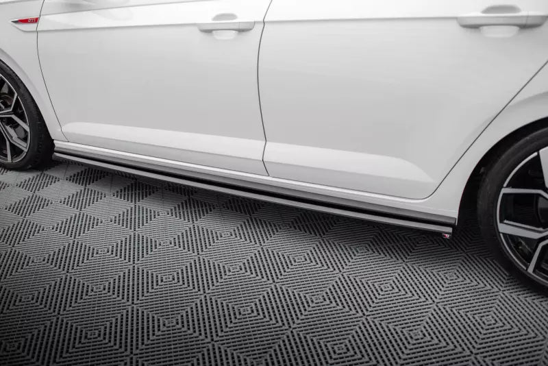 Maxton Design Seitenschweller (Paar) für VW Polo GTI Mk6 Facelift Hochglanz schwarz – Ansicht 1
