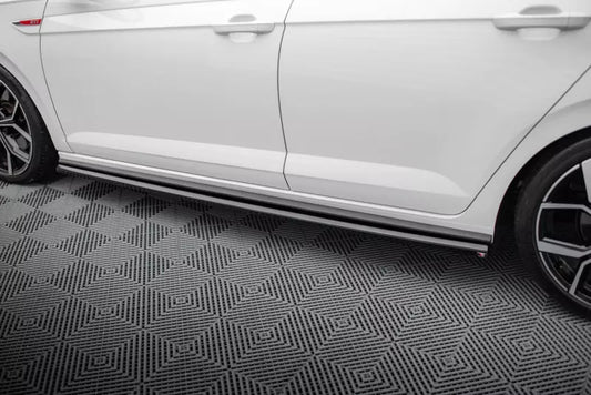 Maxton Design Seitenschweller (Paar) für VW Polo GTI Mk6 Facelift Hochglanz schwarz – Ansicht 1