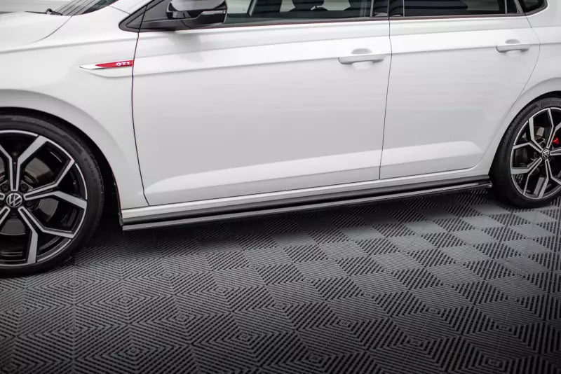 Maxton Design Seitenschweller (Paar) für VW Polo GTI Mk6 Facelift Hochglanz schwarz – Ansicht 3