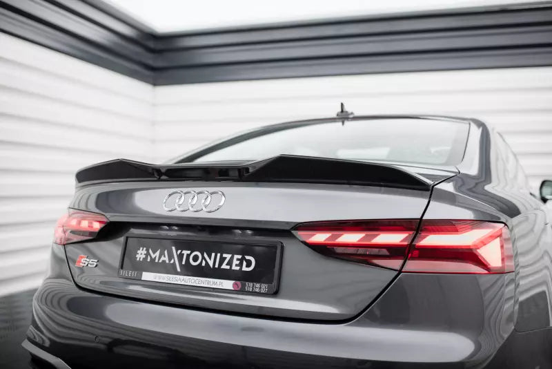 Maxton Design Heckspoiler 3D für Audi S5 / A5 Coupe B9 F5 Facelift Hochglanz schwarz – Ansicht 1