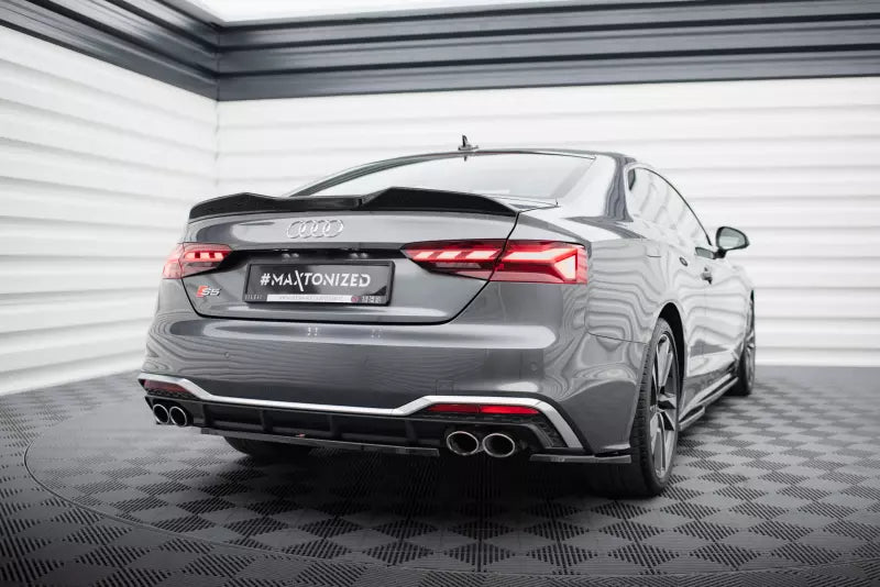 Maxton Design Heckspoiler 3D für Audi S5 / A5 Coupe B9 F5 Facelift Hochglanz schwarz – Ansicht 3