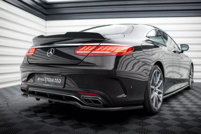 Maxton Design Heckspoiler 3D für Mercedes S Coupe AMG-Line C217 Facelift Hochglanz schwarz – Ansicht 2