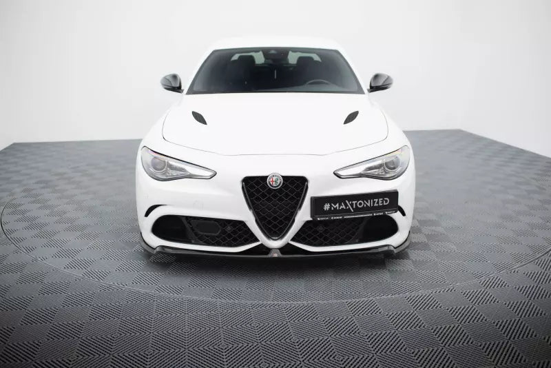 Maxton Design Frontlippe für Alfa Romeo Giulia Quadrifoglio Hochglanz schwarz – Ansicht 2