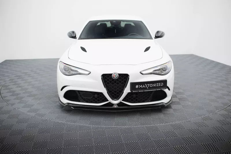 Maxton Design Frontlippe für Alfa Romeo Giulia Quadrifoglio Hochglanz schwarz – Ansicht 4