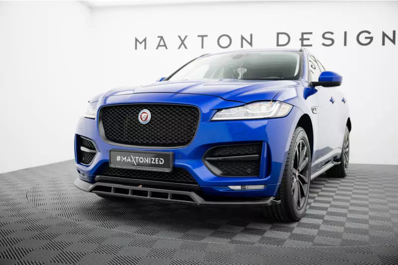 Maxton Design Frontlippe für Jaguar F-Pace R-Sport Mk1 Hochglanz schwarz – Ansicht 1