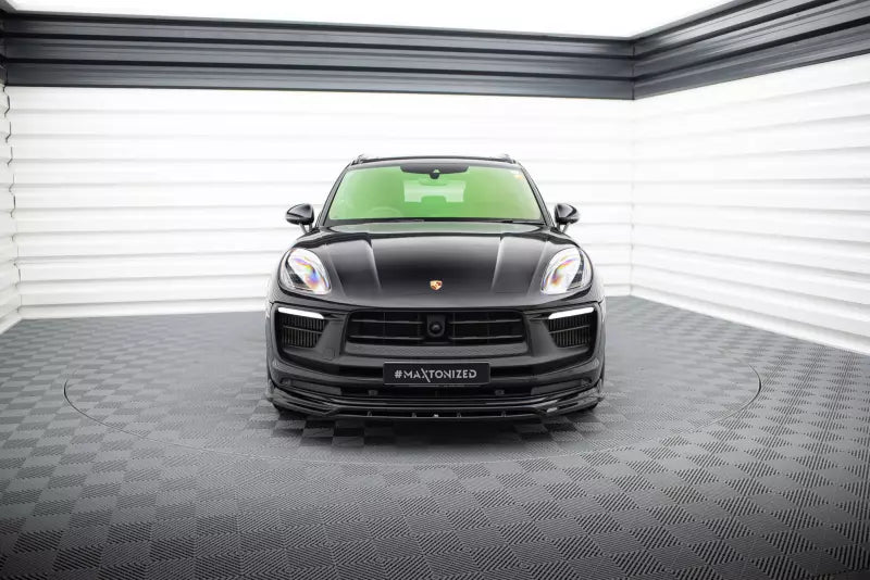 Maxton Design Frontlippe für Porsche Macan GTS Mk1 Facelift 2 Hochglanz schwarz – Ansicht 2