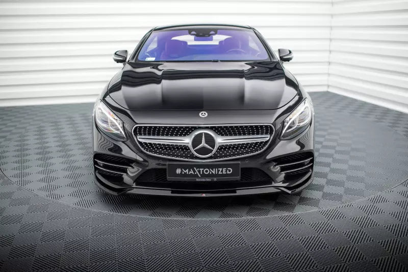 Maxton Design Frontlippe V.1 für Mercedes S Coupe AMG-Line C217 Facelift Hochglanz schwarz – Ansicht 2