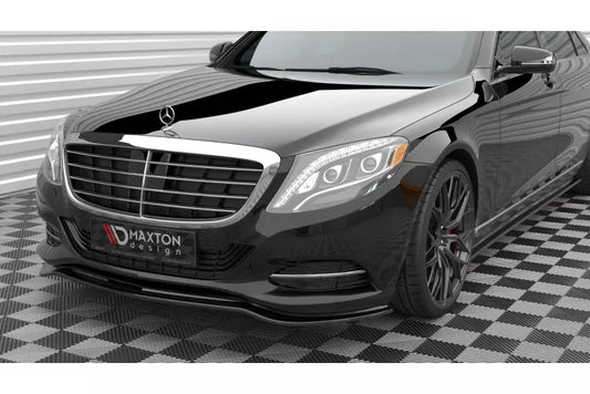 Maxton Design Frontlippe V.1 für Mercedes S W222 Hochglanz schwarz – Ansicht 1