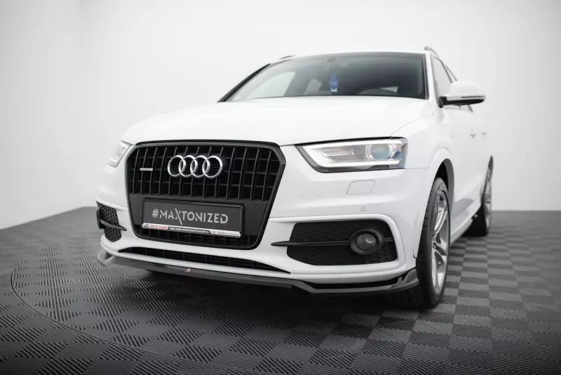 Maxton Design Frontlippe V.2 für Audi Q3 S-line 8U Hochglanz schwarz – Ansicht 1