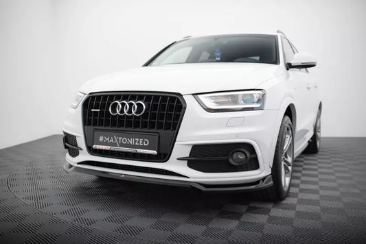 Maxton Design Frontlippe V.2 für Audi Q3 S-line 8U Hochglanz schwarz – Ansicht 1