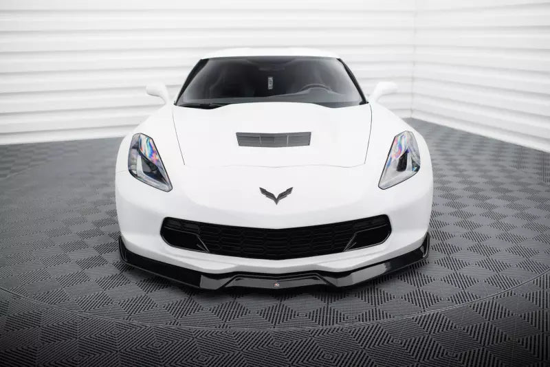 Maxton Design Frontlippe V.2 für Chevrolet Corvette C7 Hochglanz schwarz – Ansicht 2