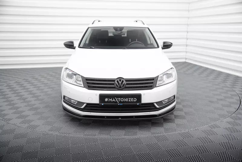 Maxton Design Frontlippe V.2 für Volkswagen Passat Limousine B7 Hochglanz schwarz – Ansicht 2