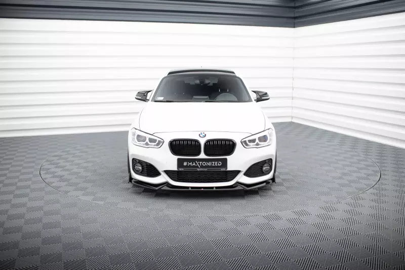 Maxton Design Frontlippe V.5 für BMW 1er F20 M-Paket / M140i Facelift Hochglanz schwarz – Ansicht 2