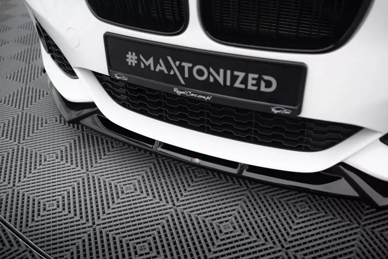 Maxton Design Frontlippe V.5 für BMW 1er F20 M-Paket / M140i Facelift Hochglanz schwarz – Ansicht 3