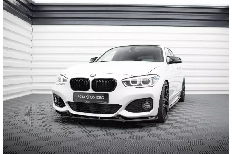 Maxton Design Frontlippe V.5 für BMW 1er F20 M-Paket / M140i Facelift Hochglanz schwarz – Ansicht 1
