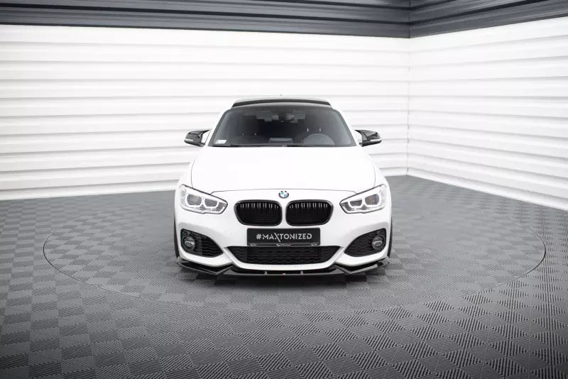 Maxton Design Frontlippe V.5 für BMW 1er F20 M-Paket / M140i Facelift Hochglanz schwarz – Ansicht 2