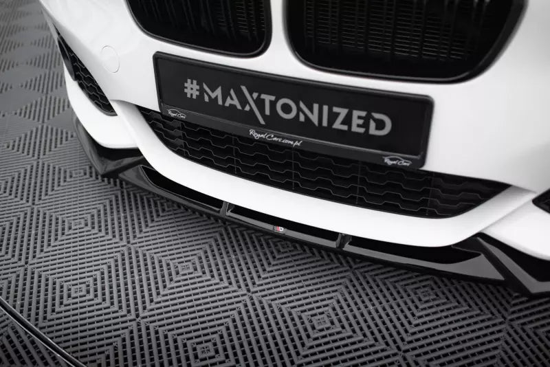 Maxton Design Frontlippe V.5 für BMW 1er F20 M-Paket / M140i Facelift Hochglanz schwarz – Ansicht 3