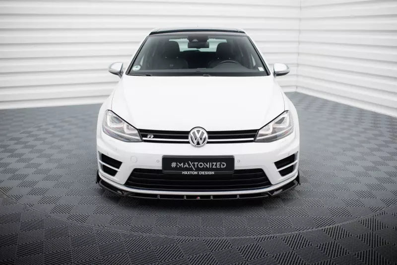 Maxton Design Frontlippe V.5 + Flaps für VW Golf 7 R Hochglanz schwarz – Ansicht 2