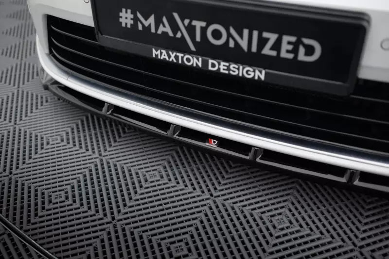 Maxton Design Frontlippe V.5 + Flaps für VW Golf 7 R Hochglanz schwarz – Ansicht 3