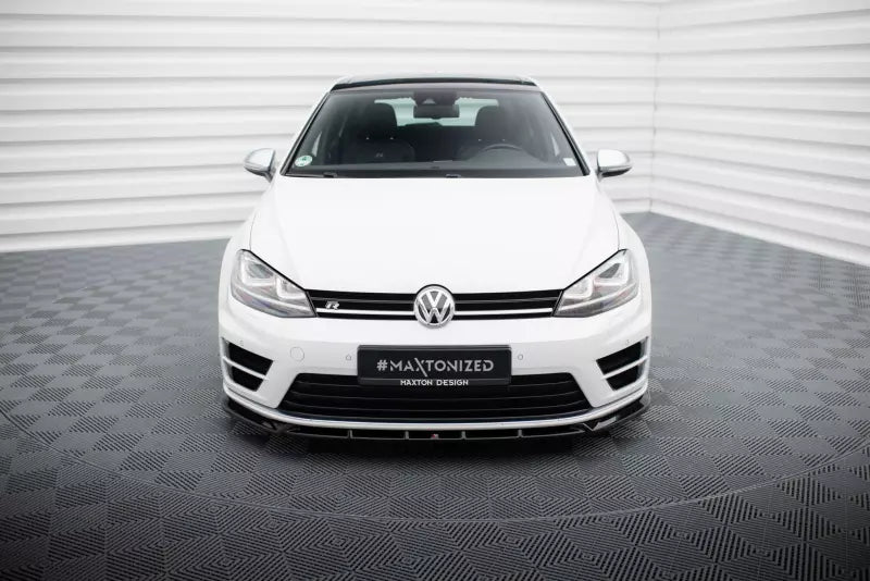 Maxton Design Frontlippe V.5 für VW Golf 7 R Hochglanz schwarz – Ansicht 2
