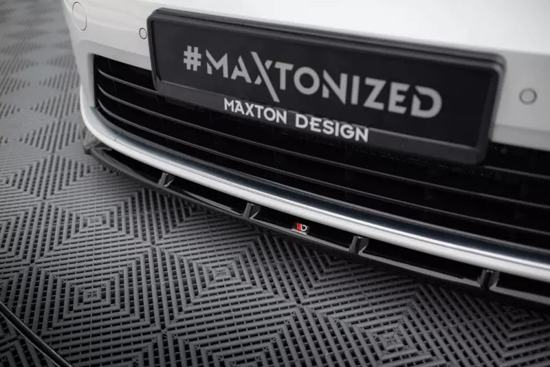Maxton Design Frontlippe V.5 für VW Golf 7 R Hochglanz schwarz – Ansicht 3