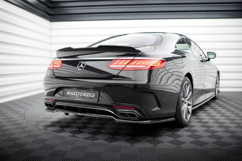Maxton Design Heckdiffusor für Mercedes S Coupe AMG-Line C217 Facelift Hochglanz schwarz – Ansicht 1