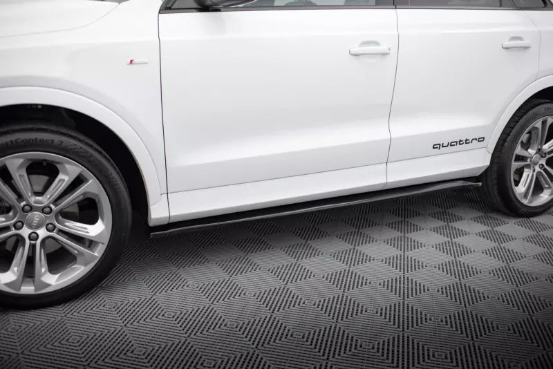 Maxton Design Seitenschweller (Paar) für Audi Q3 S-line 8U Hochglanz schwarz – Ansicht 1