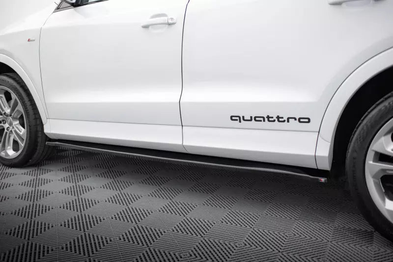 Maxton Design Seitenschweller (Paar) für Audi Q3 S-line 8U Hochglanz schwarz – Ansicht 3