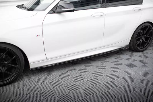 Maxton Design Seitenschweller (Paar) für BMW 1er F20 M-Paket / M140i Facelift Hochglanz schwarz – Ansicht 1