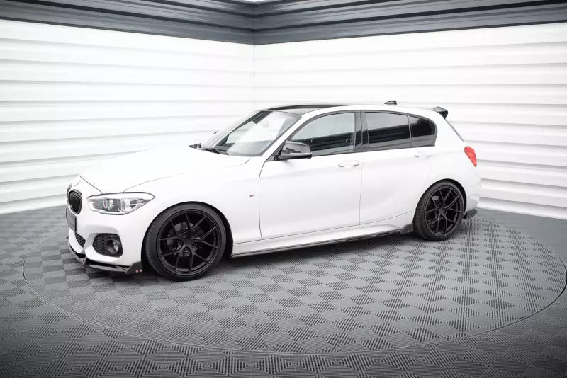 Maxton Design Seitenschweller (Paar) für BMW 1er F20 M-Paket / M140i Facelift Hochglanz schwarz – Ansicht 2