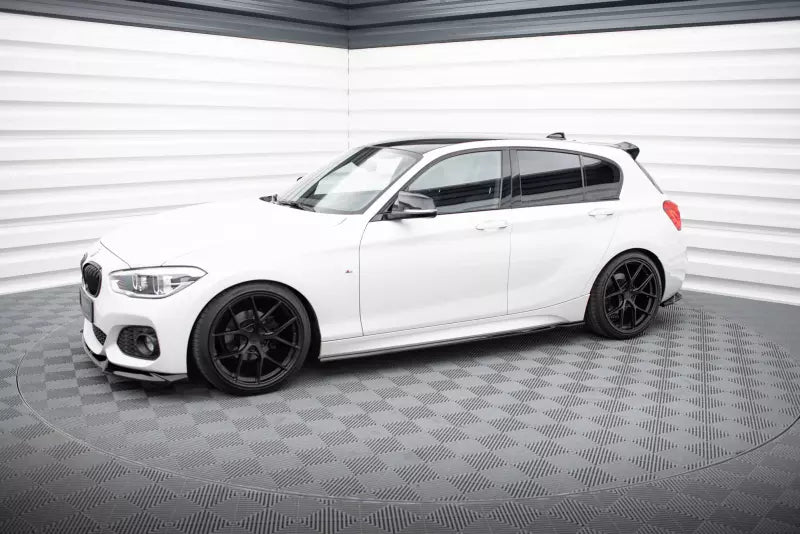 Maxton Design Seitenschweller (Paar) für BMW 1er F20 M-Paket / M140i Facelift Hochglanz schwarz – Ansicht 2