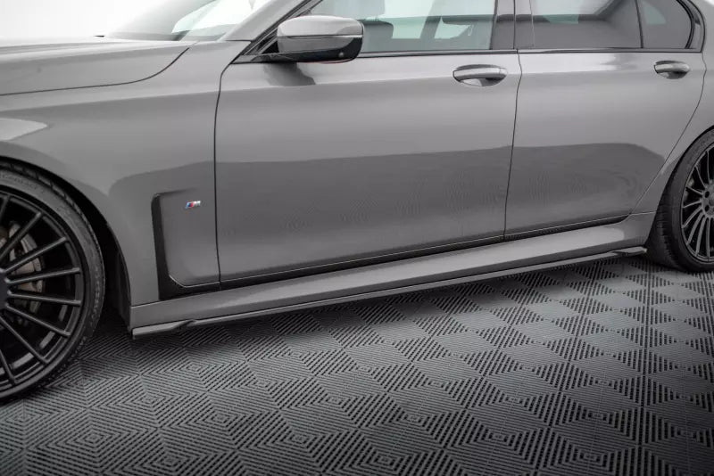 Maxton Design Seitenschweller (Paar) für BMW 7 G11 M-Paket Facelift Hochglanz schwarz – Ansicht 1