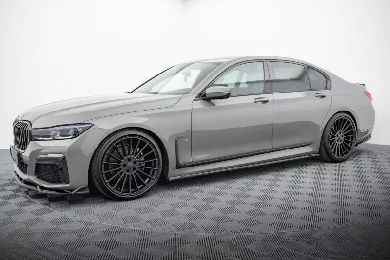 Maxton Design Seitenschweller (Paar) für BMW 7 G11 M-Paket Facelift Hochglanz schwarz – Ansicht 2