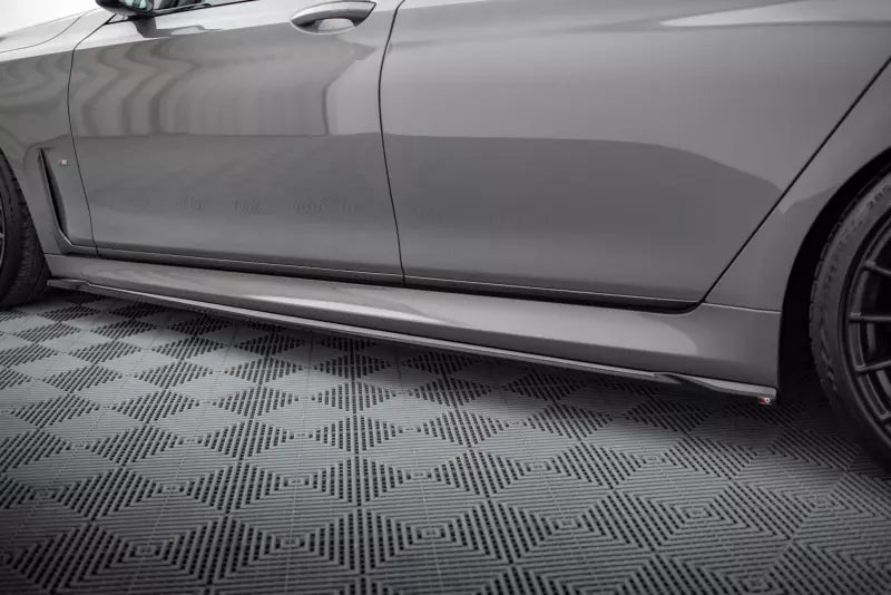 Maxton Design Seitenschweller (Paar) für BMW 7 G11 M-Paket Facelift Hochglanz schwarz – Ansicht 3