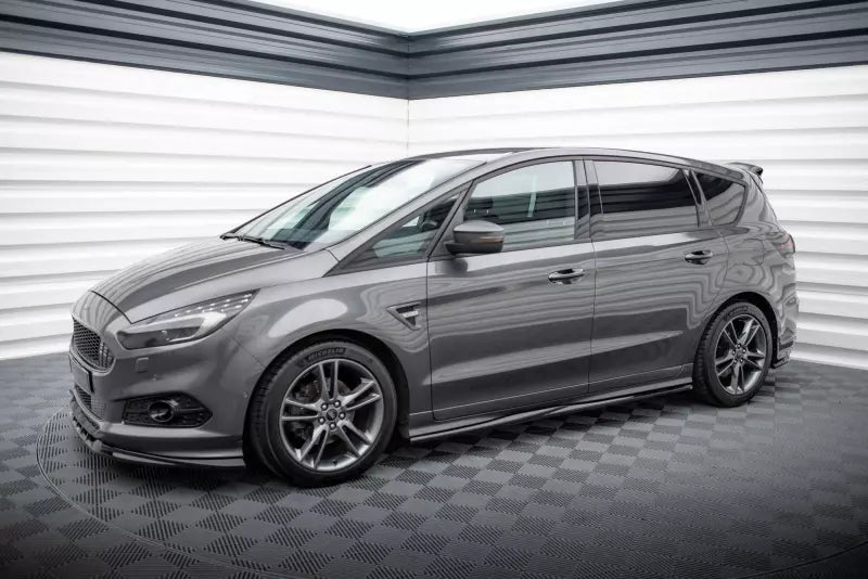 Maxton Design Seitenschweller (Paar) für Ford S-Max ST-Line Mk2 Hochglanz schwarz – Ansicht 2