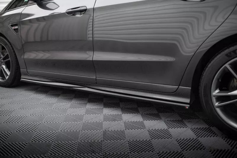 Maxton Design Seitenschweller (Paar) für Ford S-Max ST-Line Mk2 Hochglanz schwarz – Ansicht 3