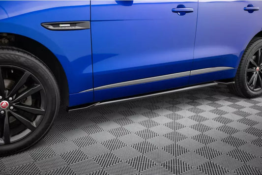 Maxton Design Seitenschweller (Paar) für Jaguar F-Pace R-Sport Mk1 Hochglanz schwarz – Ansicht 1