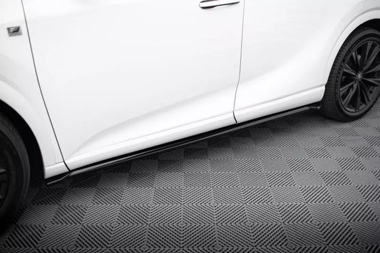 Maxton Design Seitenschweller (Paar) für Lexus RX F-Sport Mk5 Hochglanz schwarz – Ansicht 1