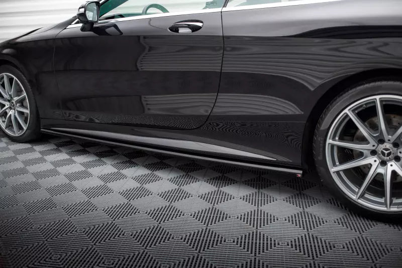 Maxton Design Seitenschweller (Paar) für Mercedes S Coupe AMG-Line C217 Facelift Hochglanz schwarz – Ansicht 3