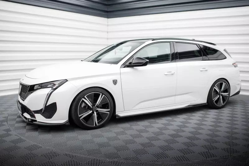 Maxton Design Seitenschweller (Paar) für Peugeot 308 GT SW Mk3 Hochglanz schwarz – Ansicht 1