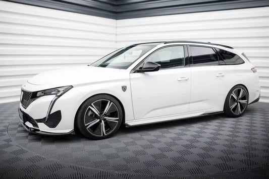 Maxton Design Seitenschweller (Paar) für Peugeot 308 GT SW Mk3 Hochglanz schwarz – Ansicht 1