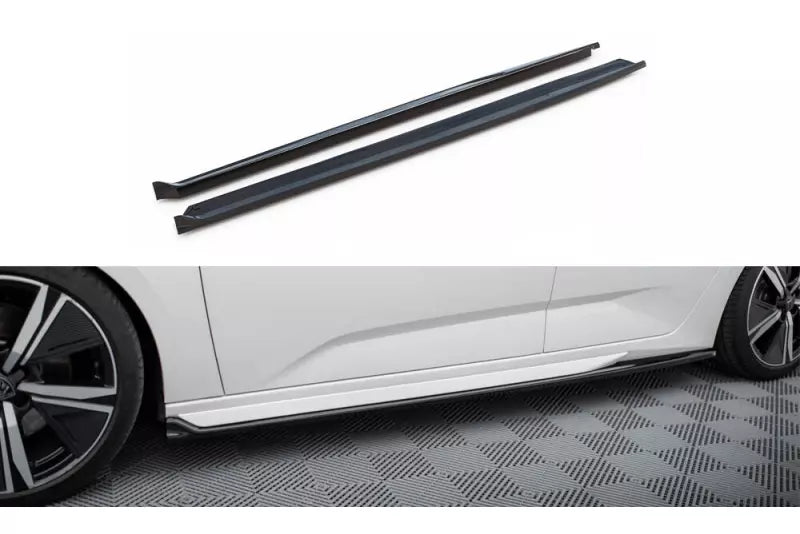 Maxton Design Seitenschweller (Paar) für Peugeot 308 GT SW Mk3 Hochglanz schwarz – Ansicht 2