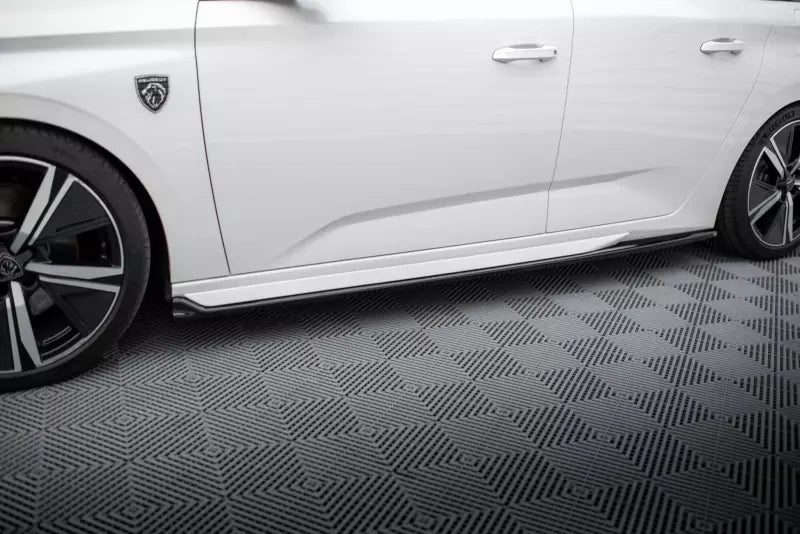 Maxton Design Seitenschweller (Paar) für Peugeot 308 GT SW Mk3 Hochglanz schwarz – Ansicht 3